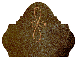 DARAY L 601 CP SH BR Copper Scroll Shimmer Brown Background